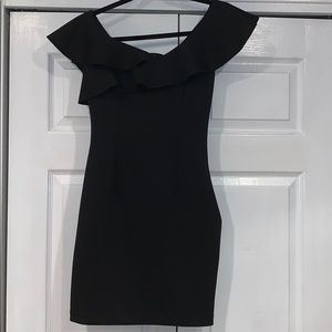 GUESS ruffle asymmetrical dress